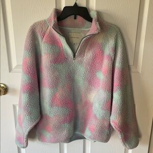 American Eagle Pastel Fleece Quarter-Zip